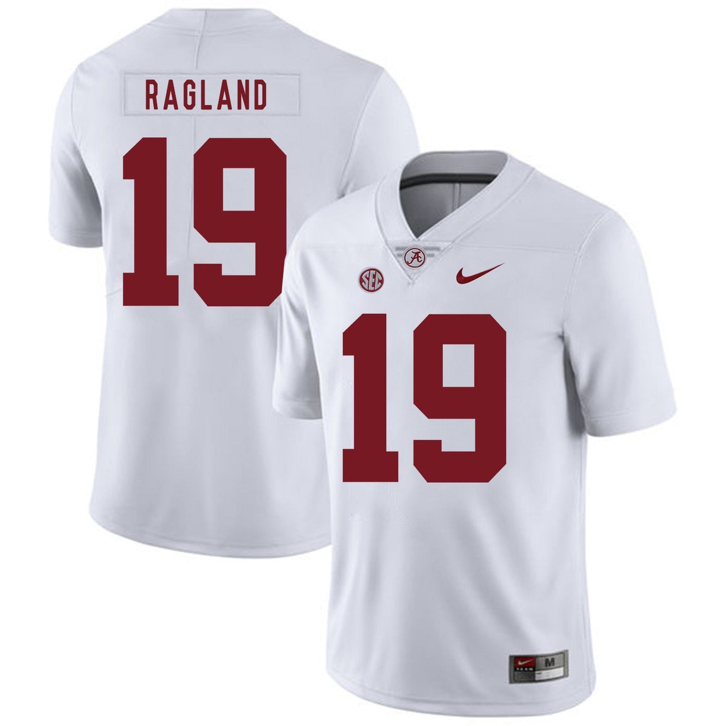 Reggie Ragland 19 White .2jpg College Football Jersey football jersey product view 1