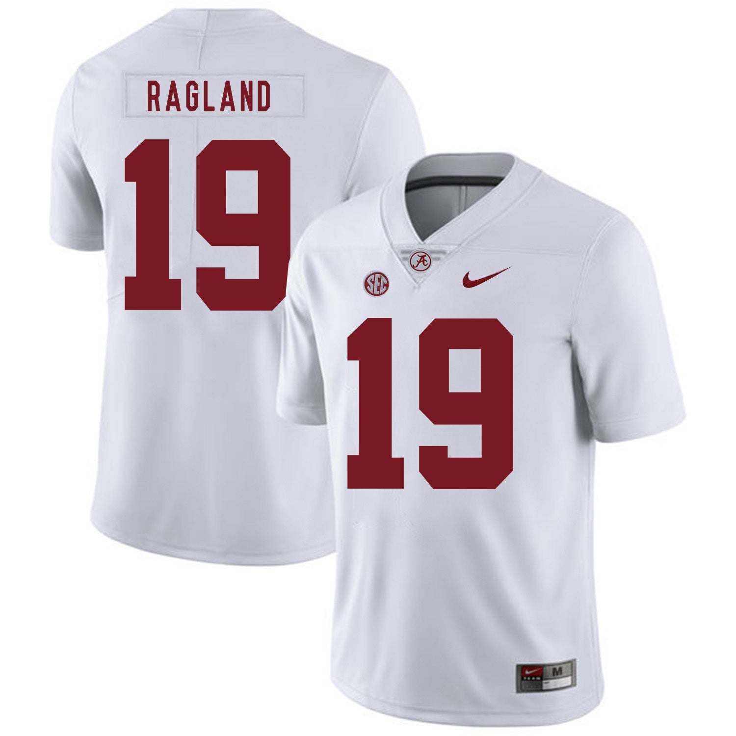 Reggie Ragland 19 White .2jpg College Football Jersey football jersey product view 1