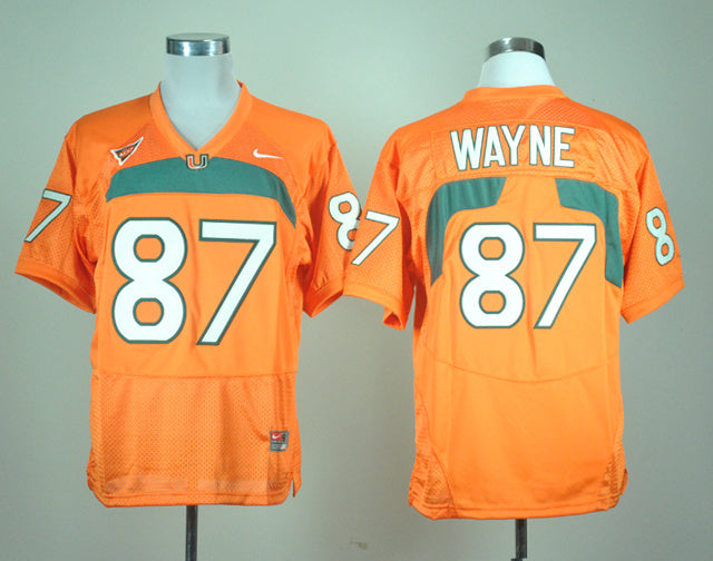 Reggie Wayne 87 Orange College Football Jersey football jersey product view 1