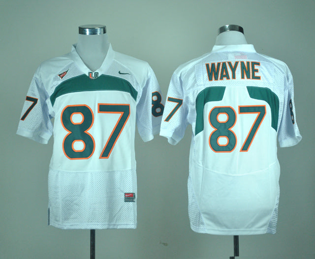 Reggie Wayne 87 White College Football Jersey football jersey product view 1