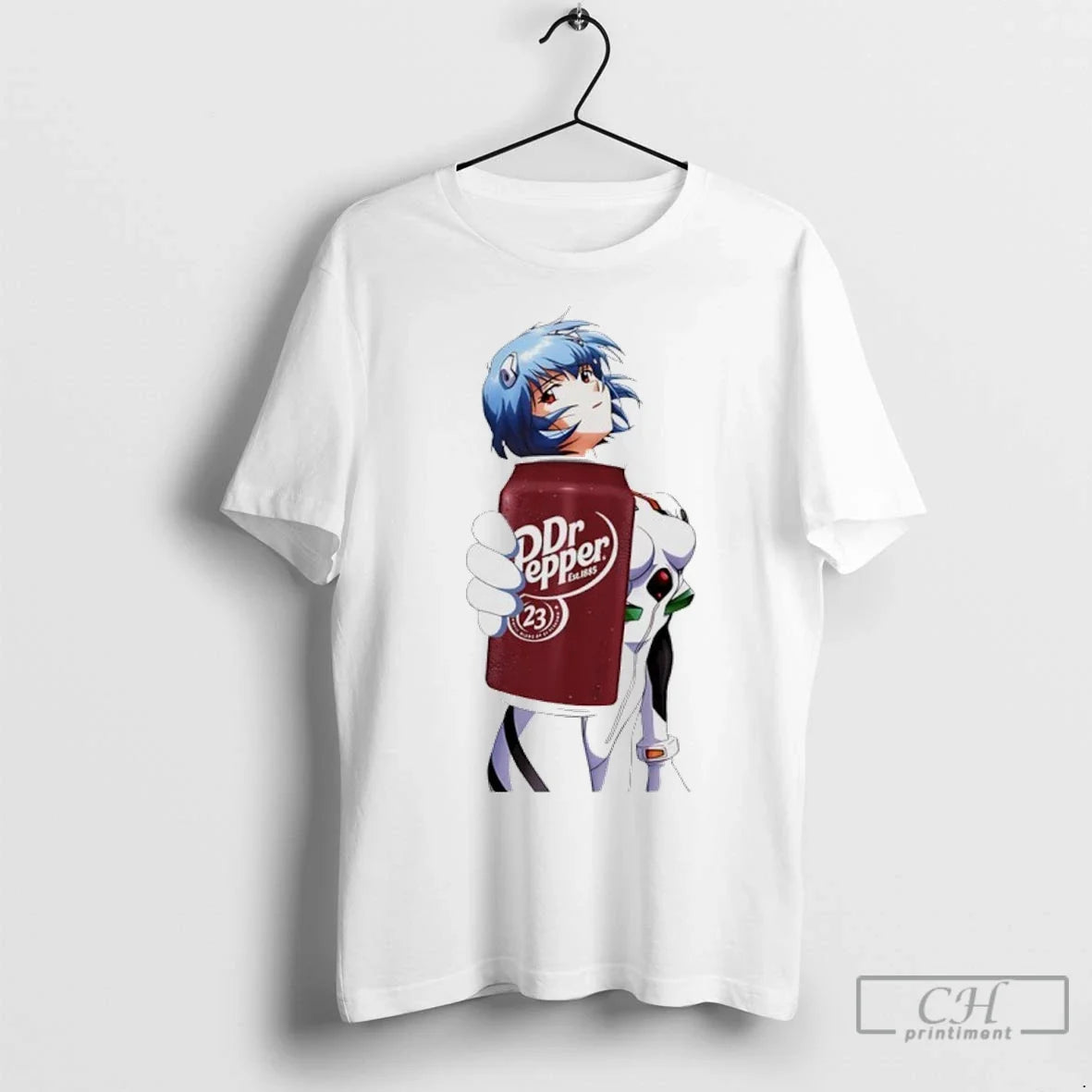 Rei Ayanami X Dr Pepper T Shirts Unisex T-shirt, Sweatshirt, Hoodie, Long Sleeve Tee - T-Shirt, Sweatshirt, Hoodie