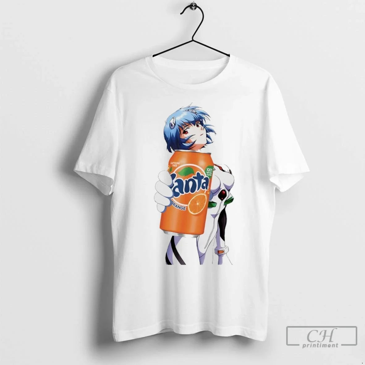Rei Ayanami X Fanta Orange T Shirts Unisex T-shirt, Sweatshirt, Hoodie, Long Sleeve Tee - T-Shirt, Sweatshirt, Hoodie