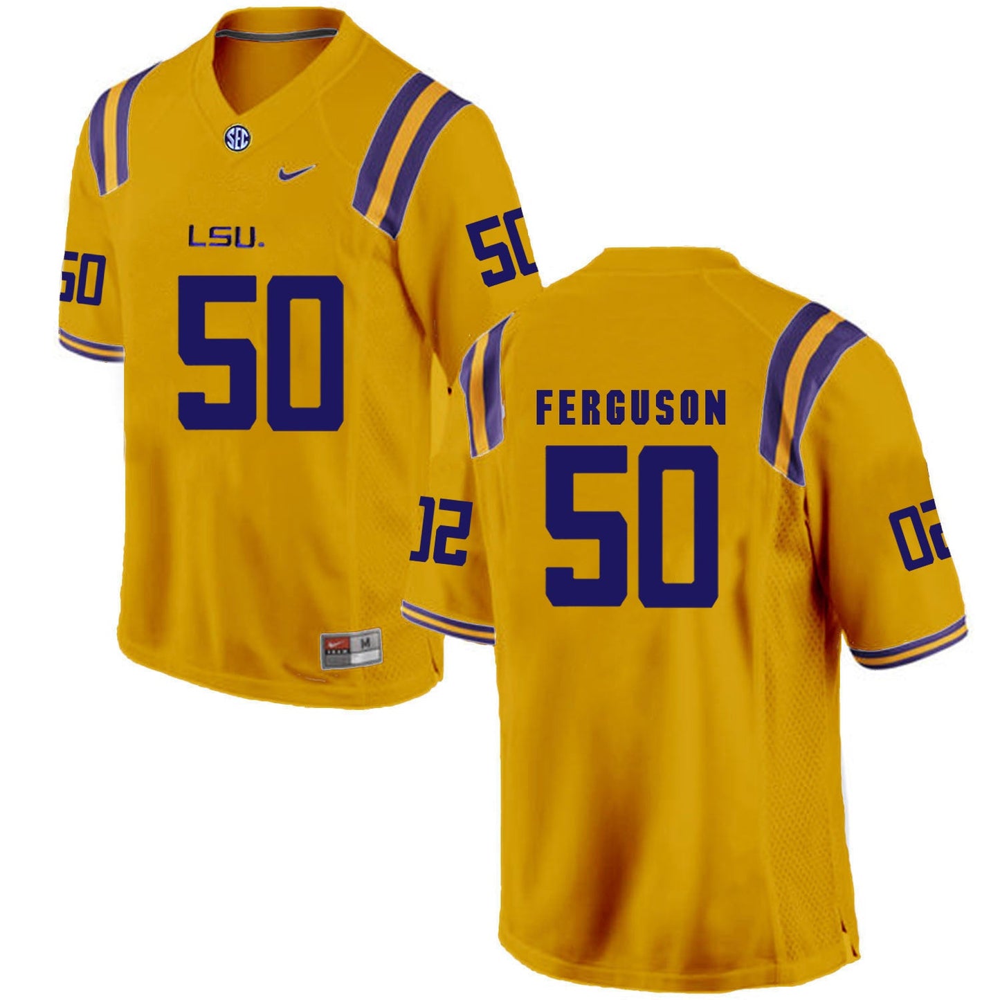 Reid Ferguson 50 Gold College Football Jersey football jersey product view 1
