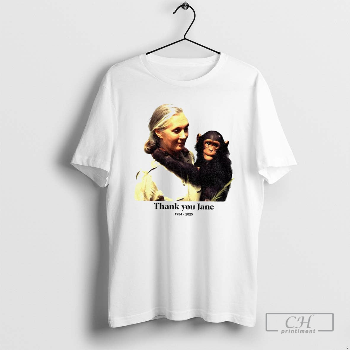 Remember Jane Goodall Thank You Jane Rip 1934 2025 T Shirts Unisex T-shirt, Sweatshirt, Hoodie, Long Sleeve Tee - T-Shirt, Sweatshirt, Hoodie
