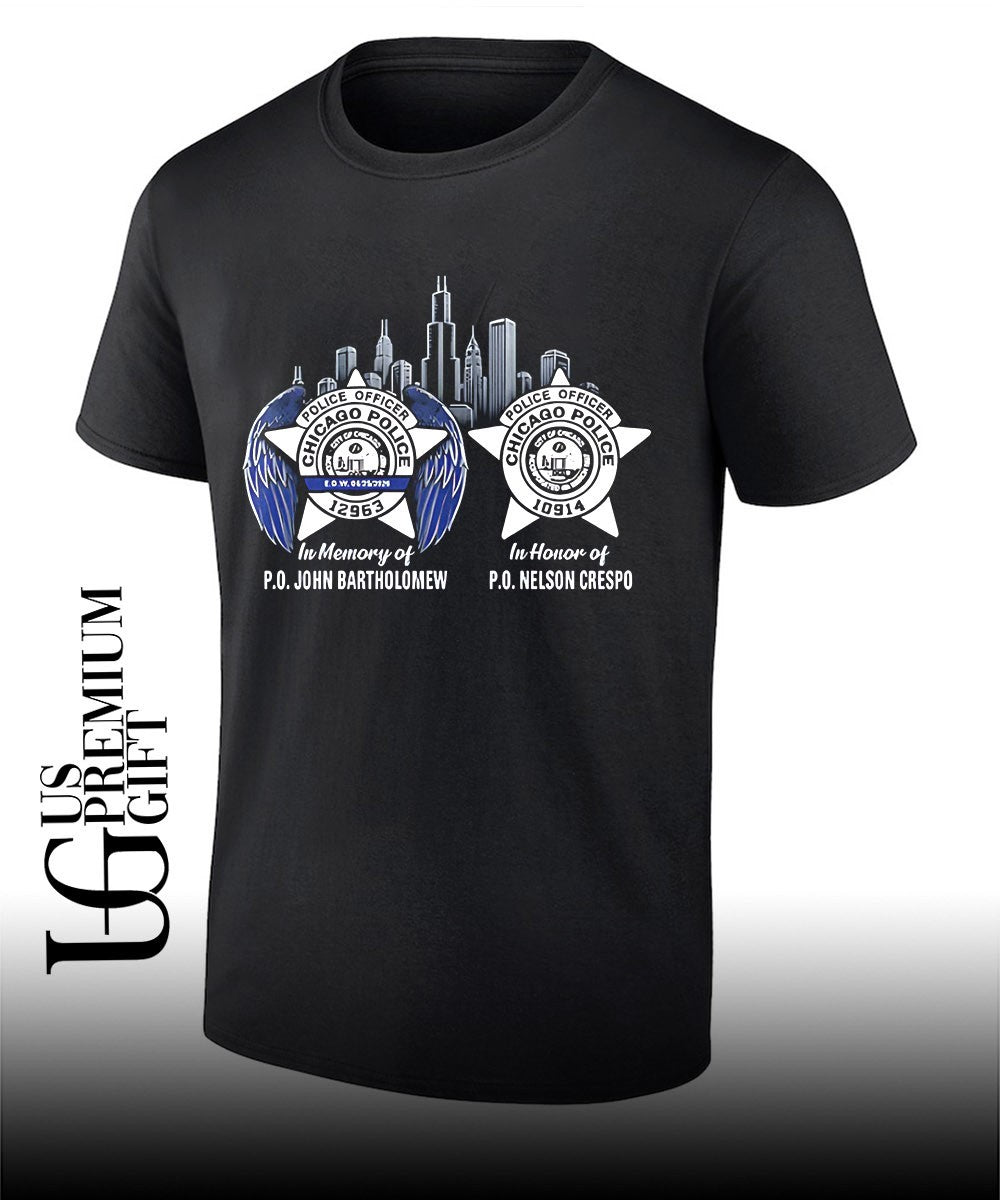 Remember and Honor PO John Bartholomew PO Nelson Crespo shirt Unisex T-shirt, Sweatshirt, Hoodie, Long Sleeve Tee - T-Shirt, Sweatshirt, Hoodie