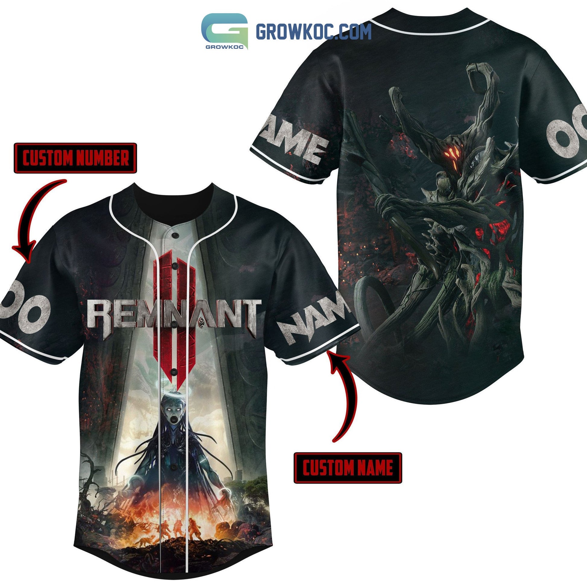Remnant Game Personalized Baseball Jersey baseball jersey product view 2