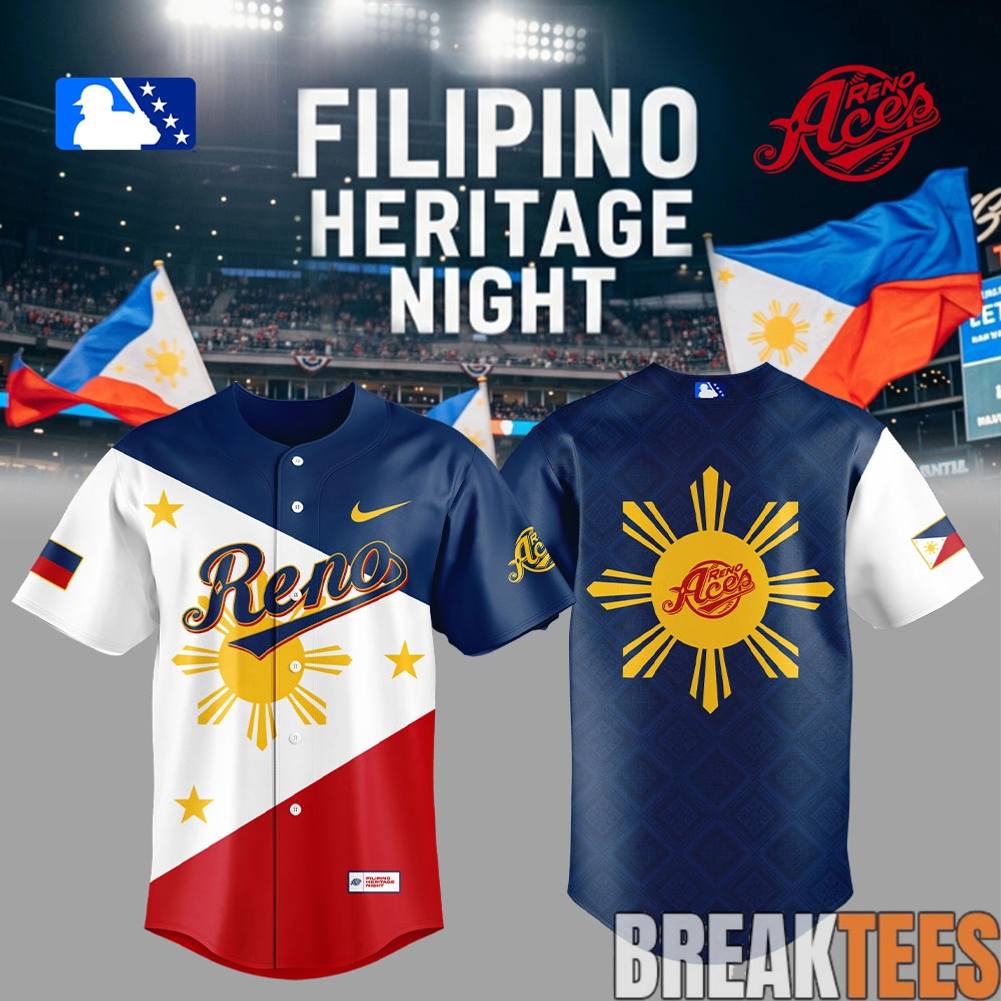 Reno Aces Celebrating Filipino Heritage Night Special Baseball Jersey Unisex T-shirt, Sweatshirt, Hoodie, Long Sleeve Tee - T-Shirt, Sweatshirt, Hoodie