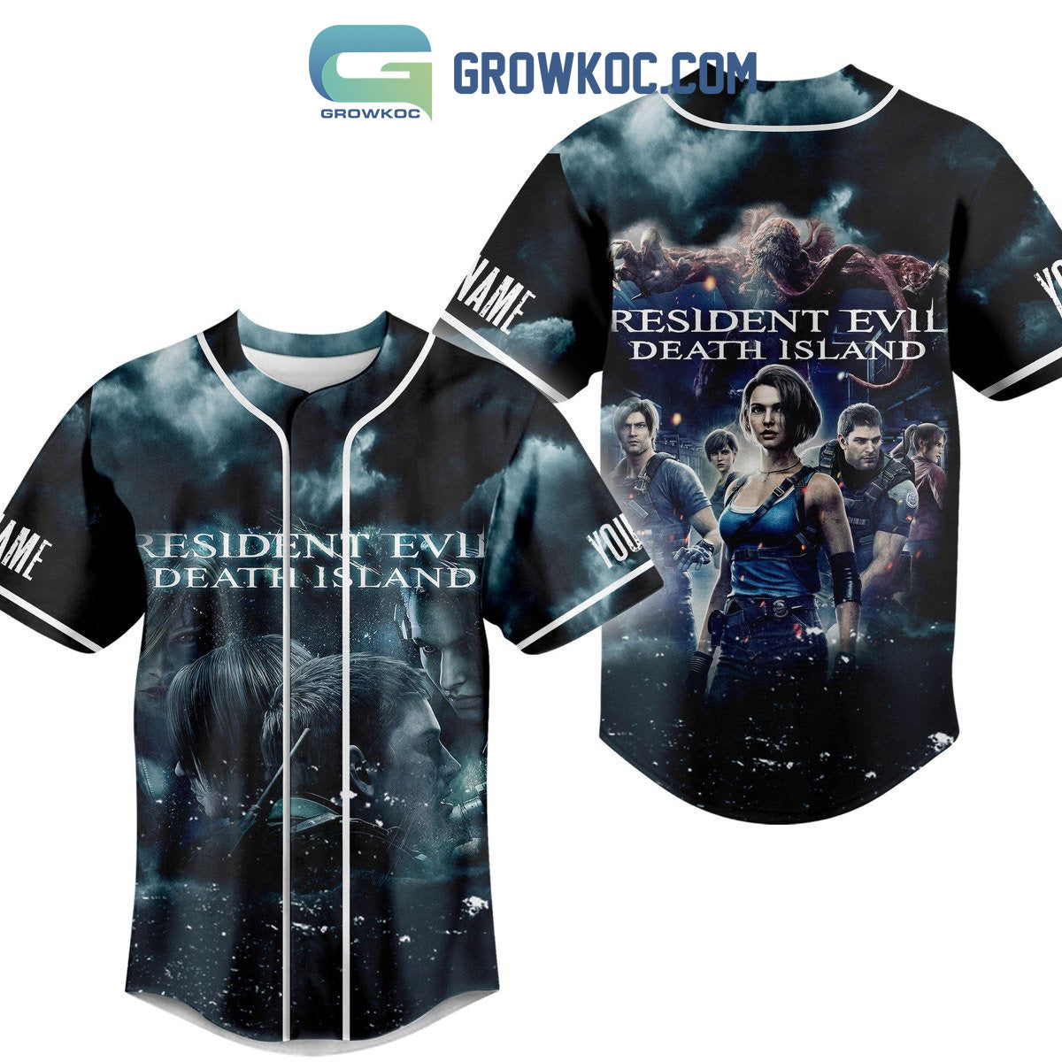 Resident Evil Death Island Personalized Baseball Jersey baseball jersey product view 1