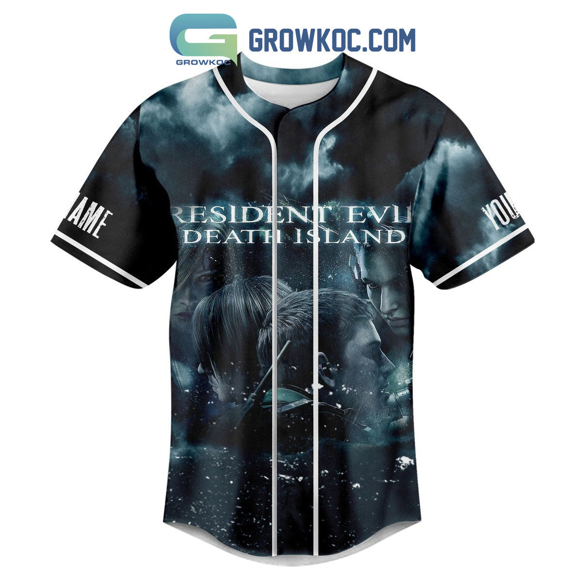 Resident Evil Death Island Personalized Baseball Jersey baseball jersey product view 2