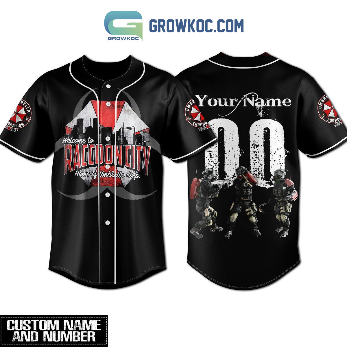 Resident Evil Welcome To Raccoon City Personalized Baseball Jersey baseball jersey product view 1