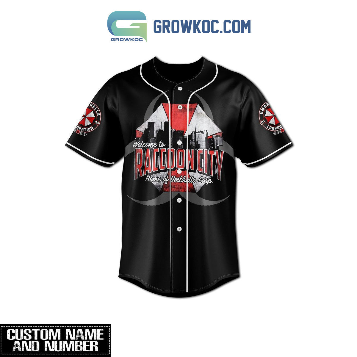 Resident Evil Welcome To Raccoon City Personalized Baseball Jersey baseball jersey product view 2