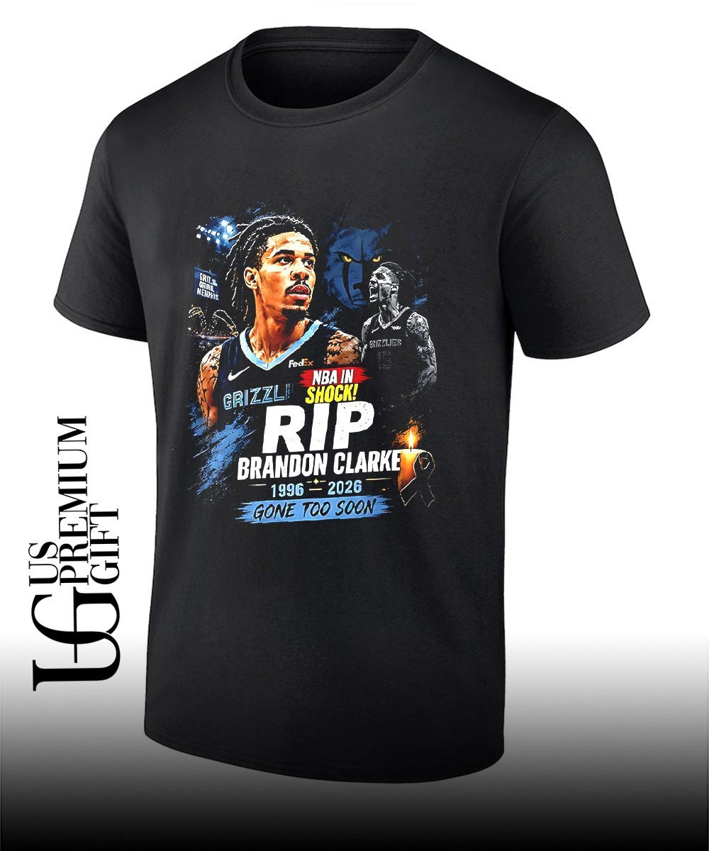 Rest In Peace Brandon Clarke 1996-2026 In Loving Memory shirt Unisex T-shirt, Sweatshirt, Hoodie, Long Sleeve Tee - T-Shirt, Sweatshirt, Hoodie