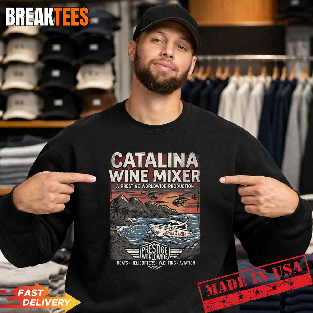 Retro Catalina Wine Mixer Prestige Worldwide Boats n - Adult & Kids T-Shirts, Sweatshirts & Hoodies apparel design preview 4