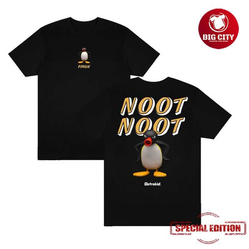 Retrokid Pingu Noot Noot Two Sided Shirt Unisex T-shirt, Sweatshirt, Hoodie, Long Sleeve Tee - T-Shirt, Sweatshirt, Hoodie