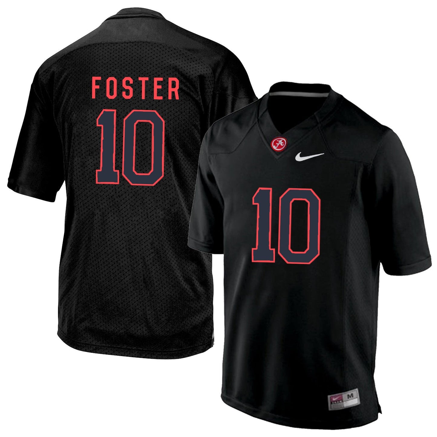 Reuben Foster 10 Black College Football Jersey football jersey product view 1