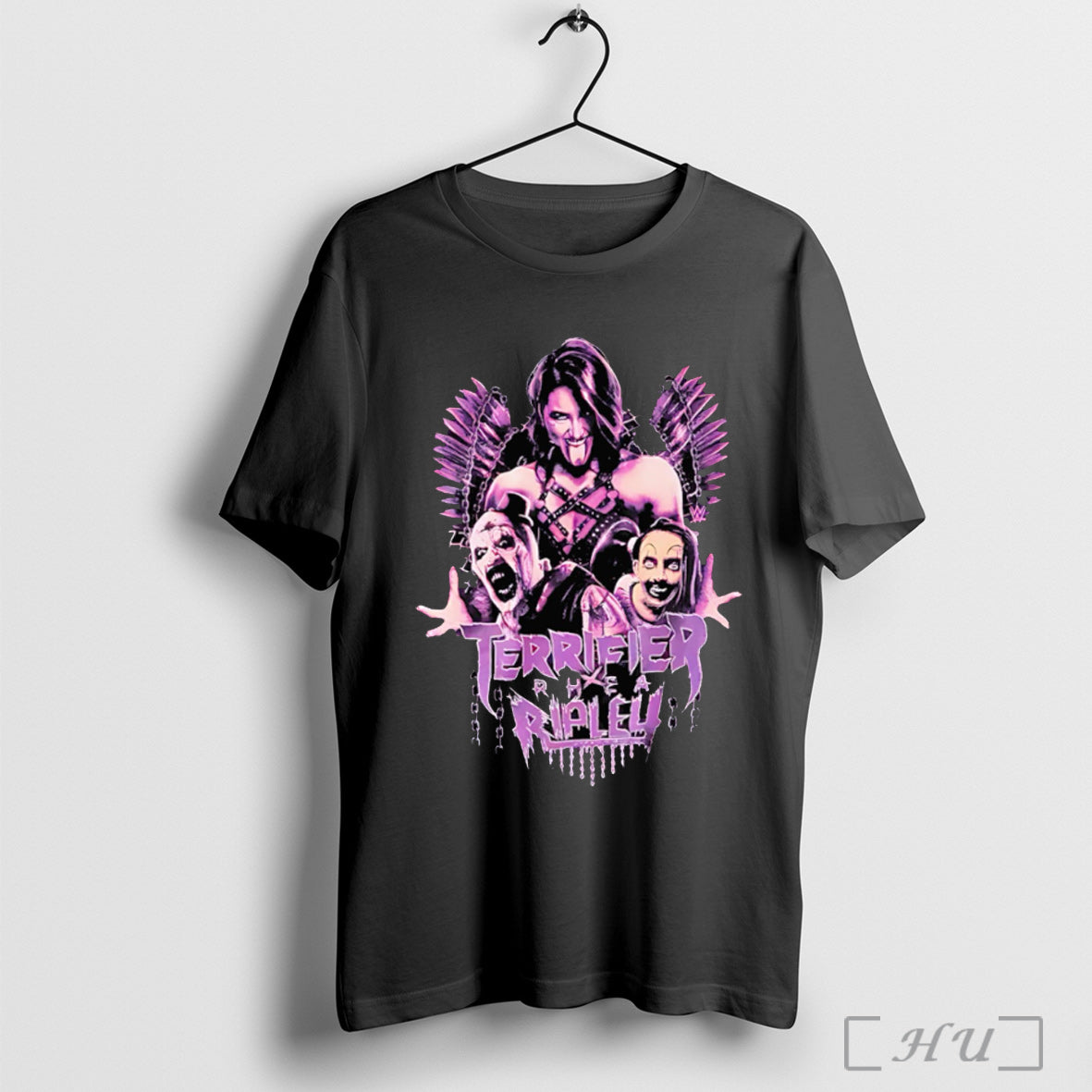 Rhea Ripley Terrifier Join Forces T Shirt Unisex T-shirt, Sweatshirt, Hoodie, Long Sleeve Tee - T-Shirt, Sweatshirt, Hoodie