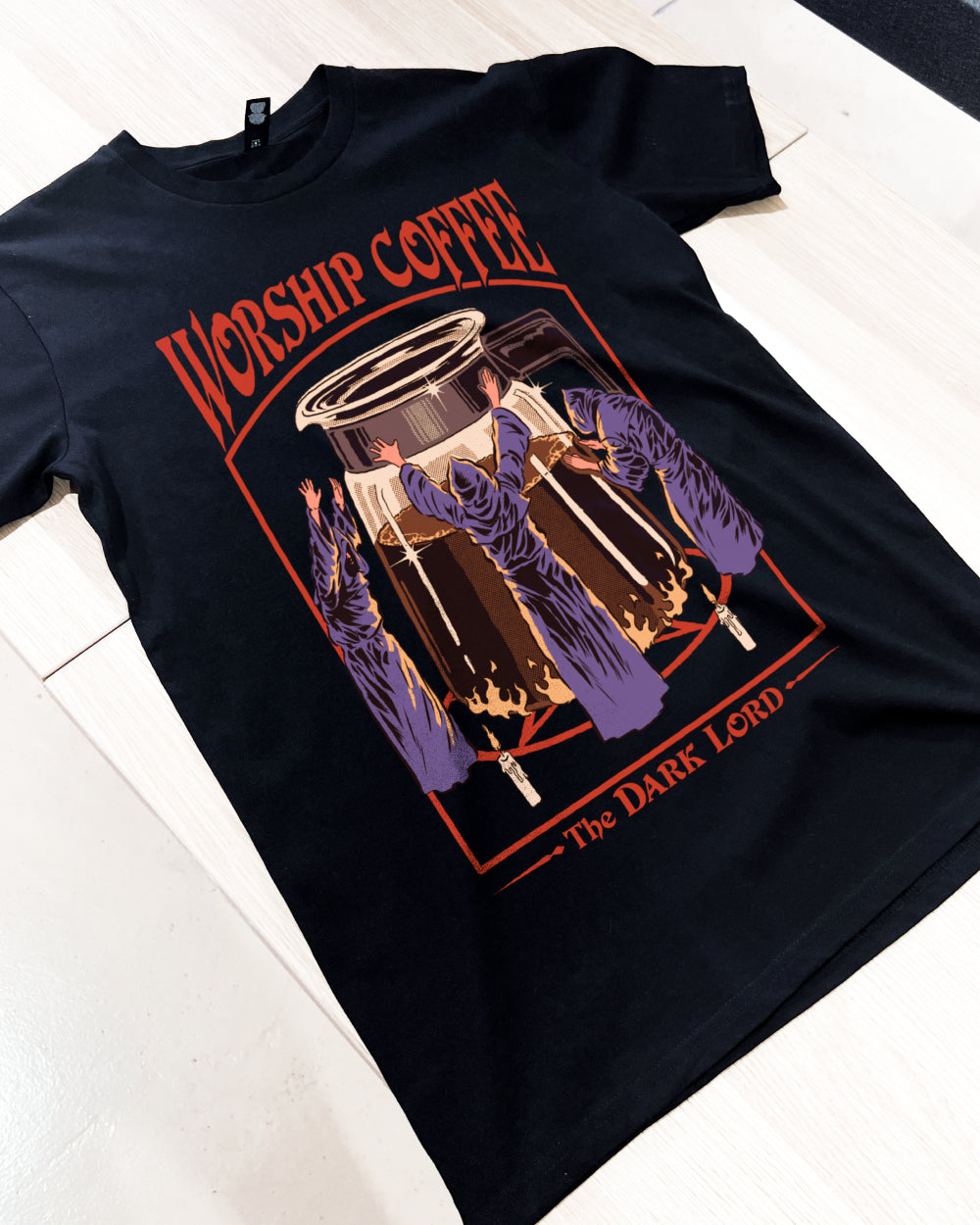 Worship Coffee T-Shirt Unisex T-shirt, Sweatshirt, Hoodie, Long Sleeve Tee - T-Shirt, Sweatshirt, Hoodie