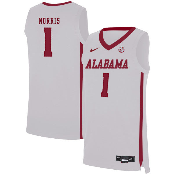 Riley Norris 1 White College Football Jersey football jersey product view 1