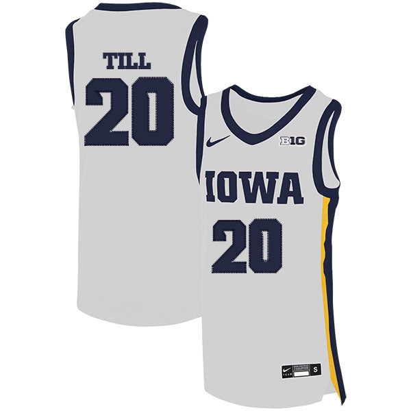 Riley Till 20 White College Football Jersey football jersey product view 1