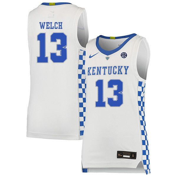 Riley Welch 13 White College Football Jersey football jersey product view 1