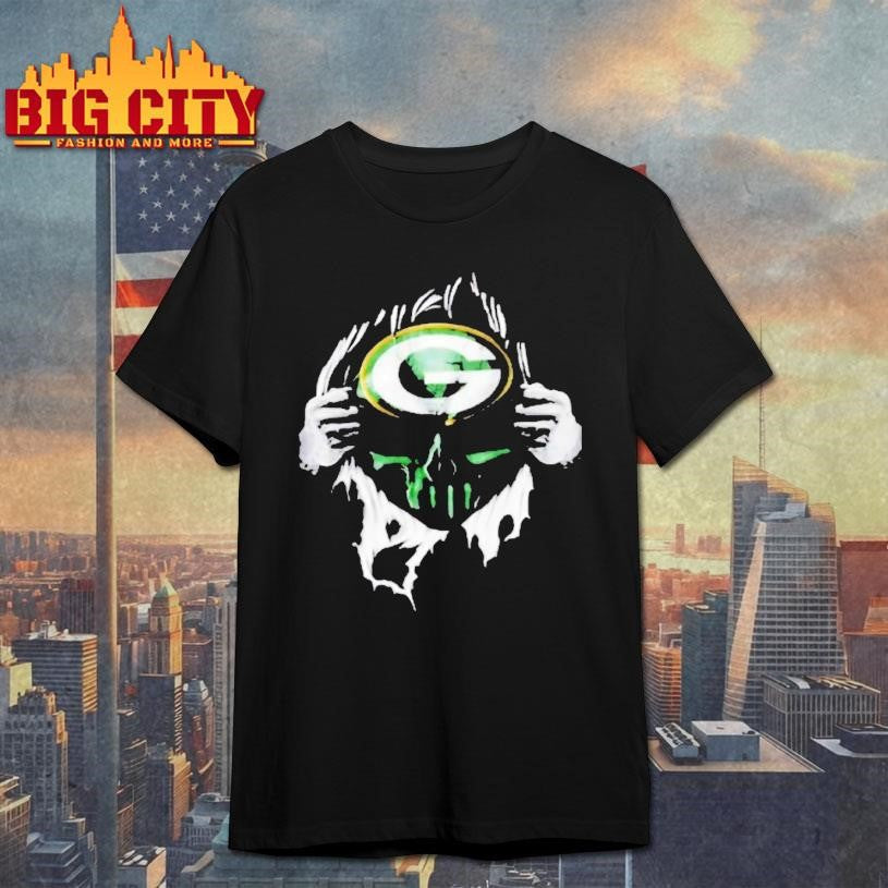Ripped From The Chest Skull Deep Green Bay Packers Till The Grave Shirt Unisex T-shirt, Sweatshirt, Hoodie, Long Sleeve Tee - T-Shirt, Sweatshirt, Hoodie