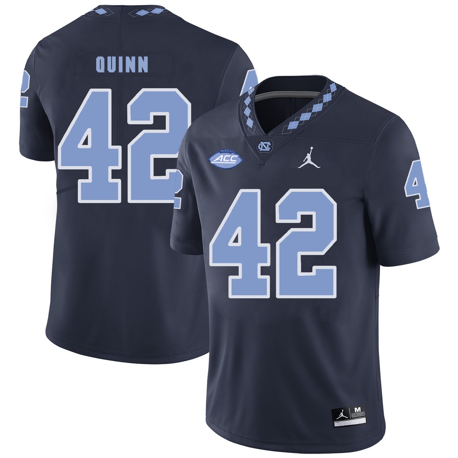 Robert Quinn 42 Black College Football Jersey football jersey product view 1