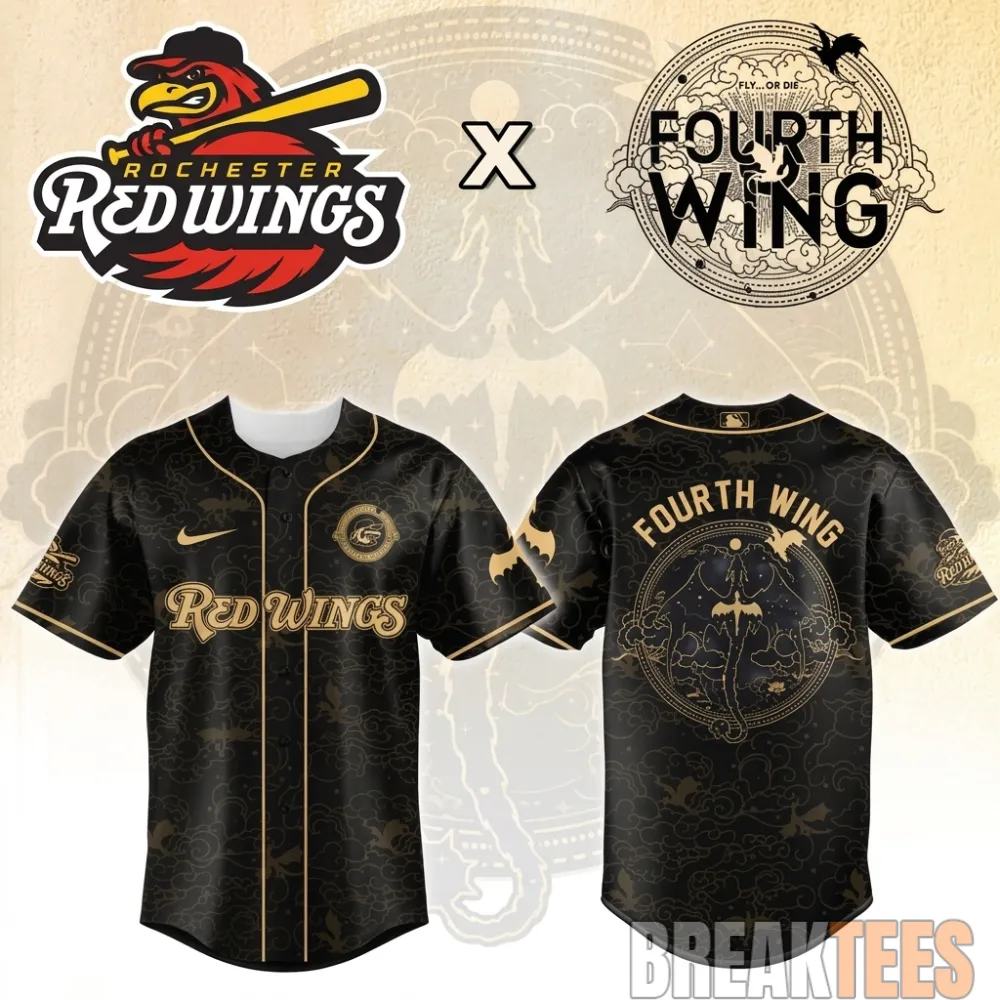 Rochester Redwings Fourth Wing Night 2026 MiLB Game Jersey sports jersey product view 1