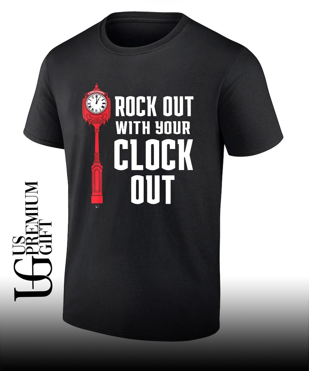 Rock out with your clock out Cincinnati Reds baseball shirt Unisex T-shirt, Sweatshirt, Hoodie, Long Sleeve Tee - T-Shirt, Sweatshirt, Hoodie