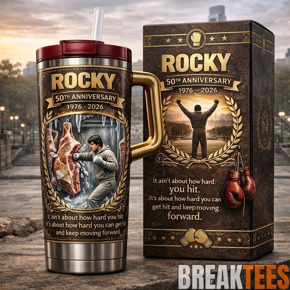 Rocky The Italian Stallion 1976-2026 50th Anniversary Tumbler Unisex T-shirt, Sweatshirt, Hoodie, Long Sleeve Tee - T-Shirt, Sweatshirt, Hoodie