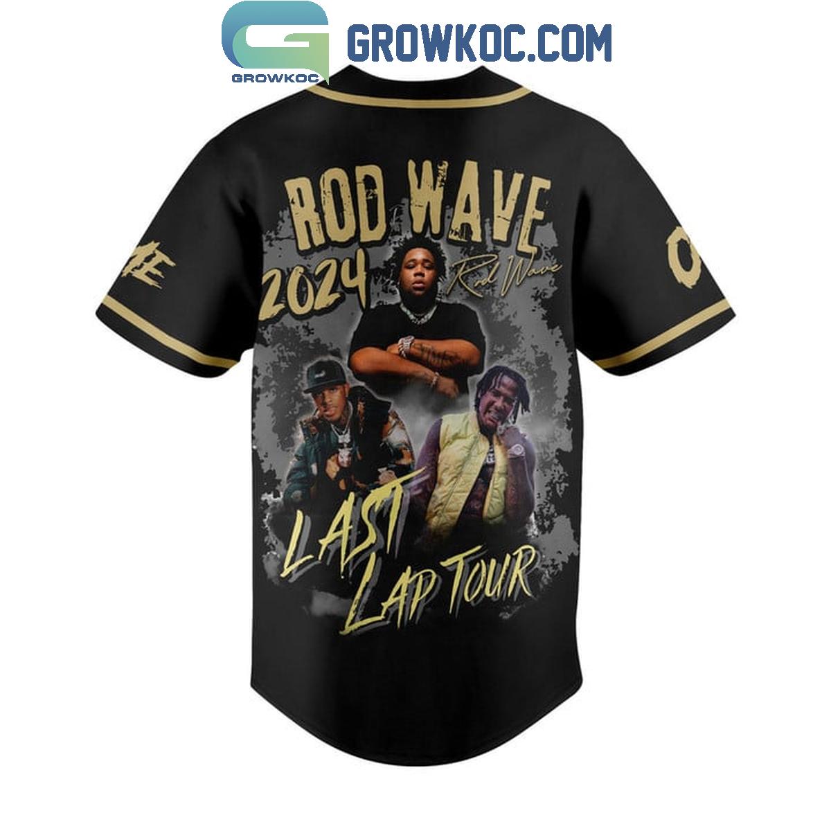 Rod Wave 2024 Last Lap Tour Hard Time Personalized Baseball Jersey baseball jersey product view 3