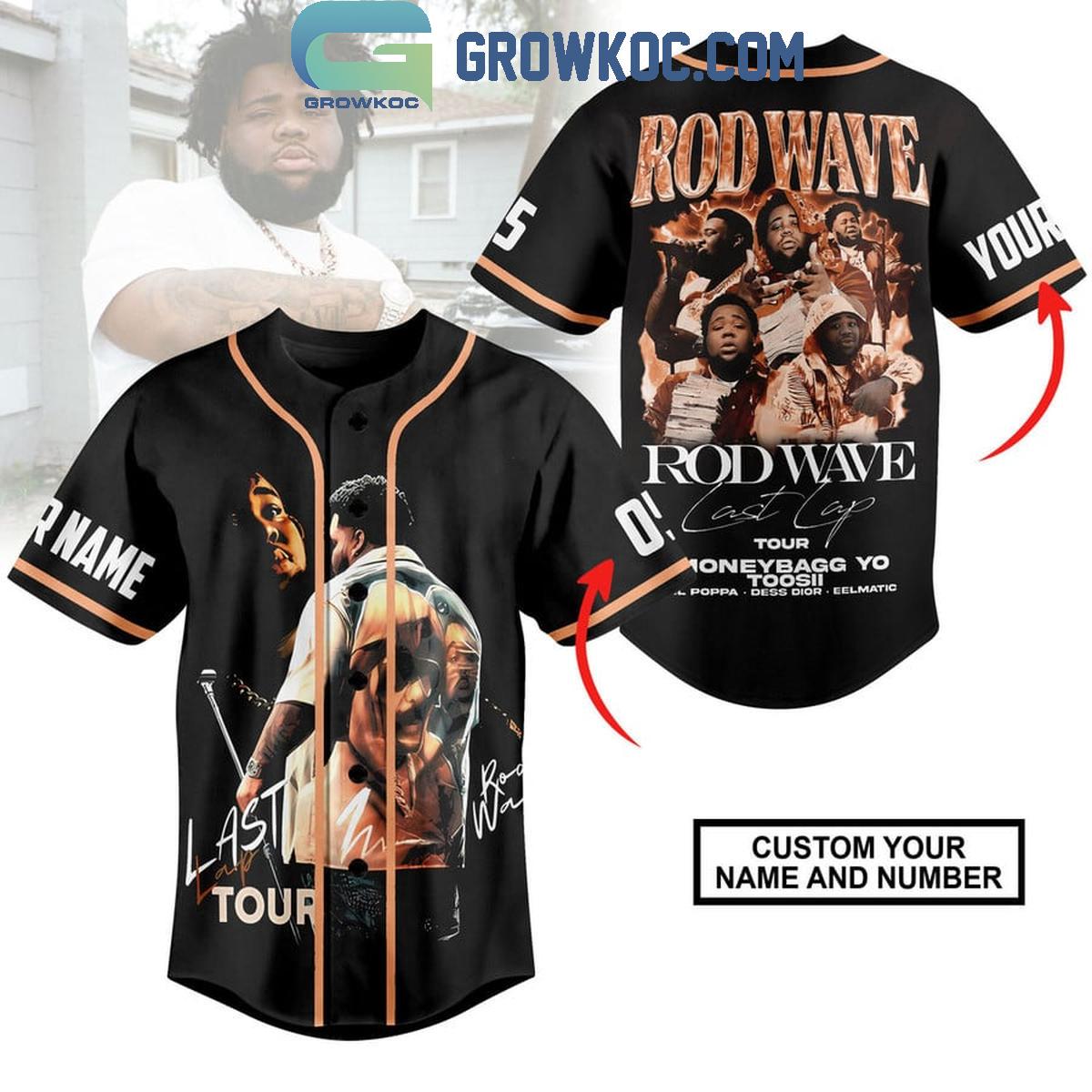 Rod Wave Last Lap Tour Moneybagg Yo Toosii 2024 Personalized Baseball Jersey baseball jersey product view 1
