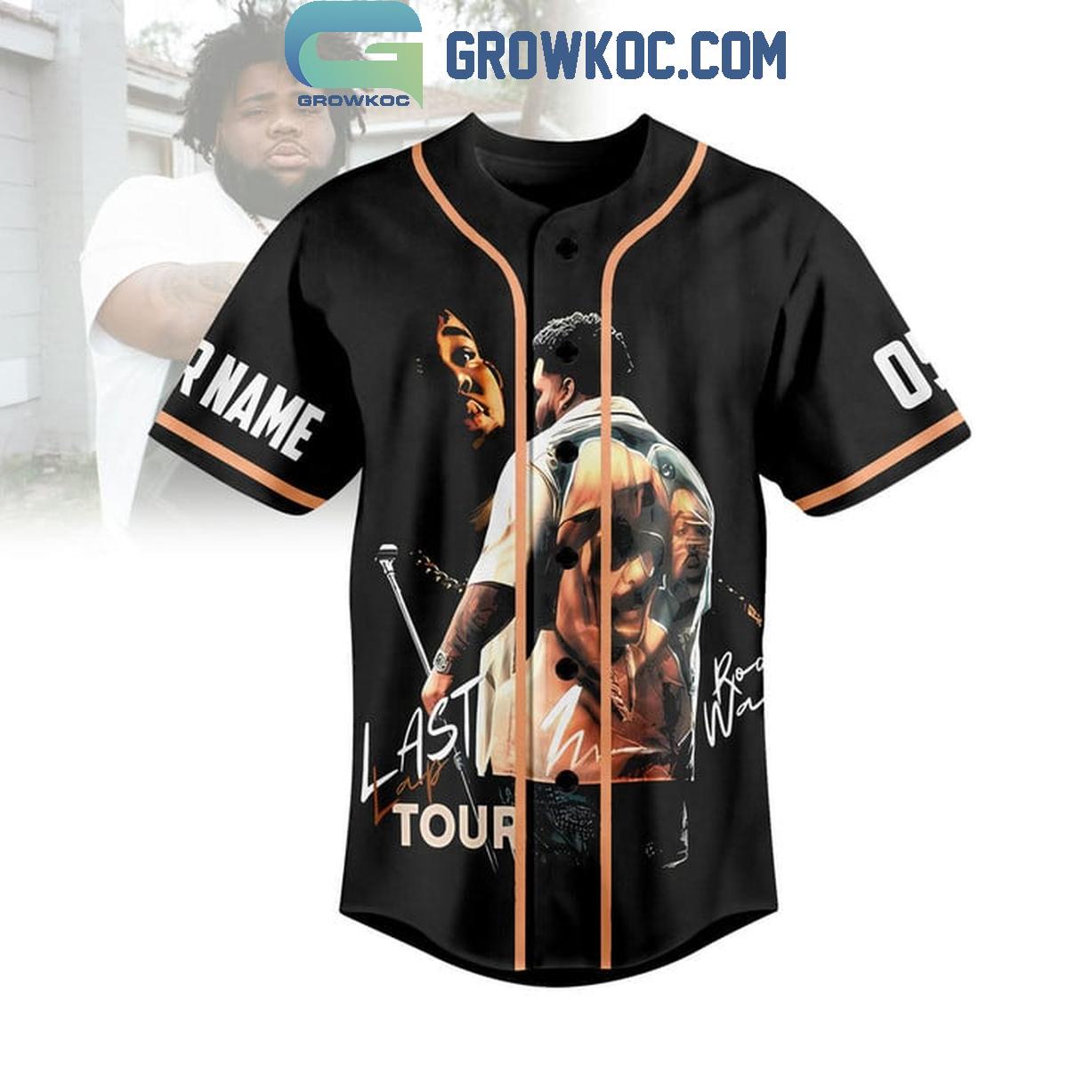 Rod Wave Last Lap Tour Moneybagg Yo Toosii 2024 Personalized Baseball Jersey baseball jersey product view 2