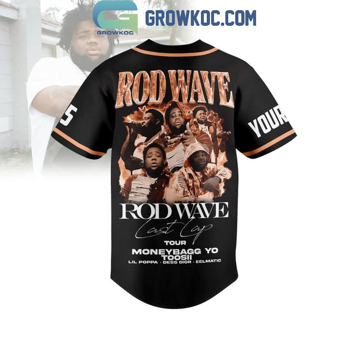 Rod Wave Last Lap Tour Moneybagg Yo Toosii 2024 Personalized Baseball Jersey baseball jersey product view 3