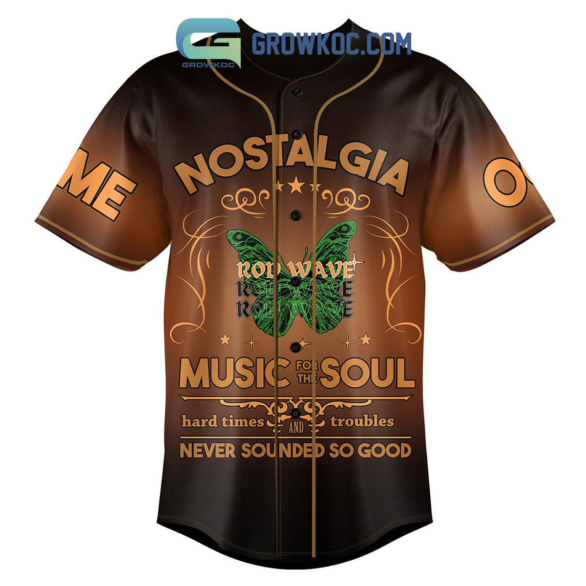 Rod Wave Nostalgia Tour Music For The Soul Hard Times And Troubles Never Sounded So Good Personalized Baseball Jersey baseball jersey product view 2