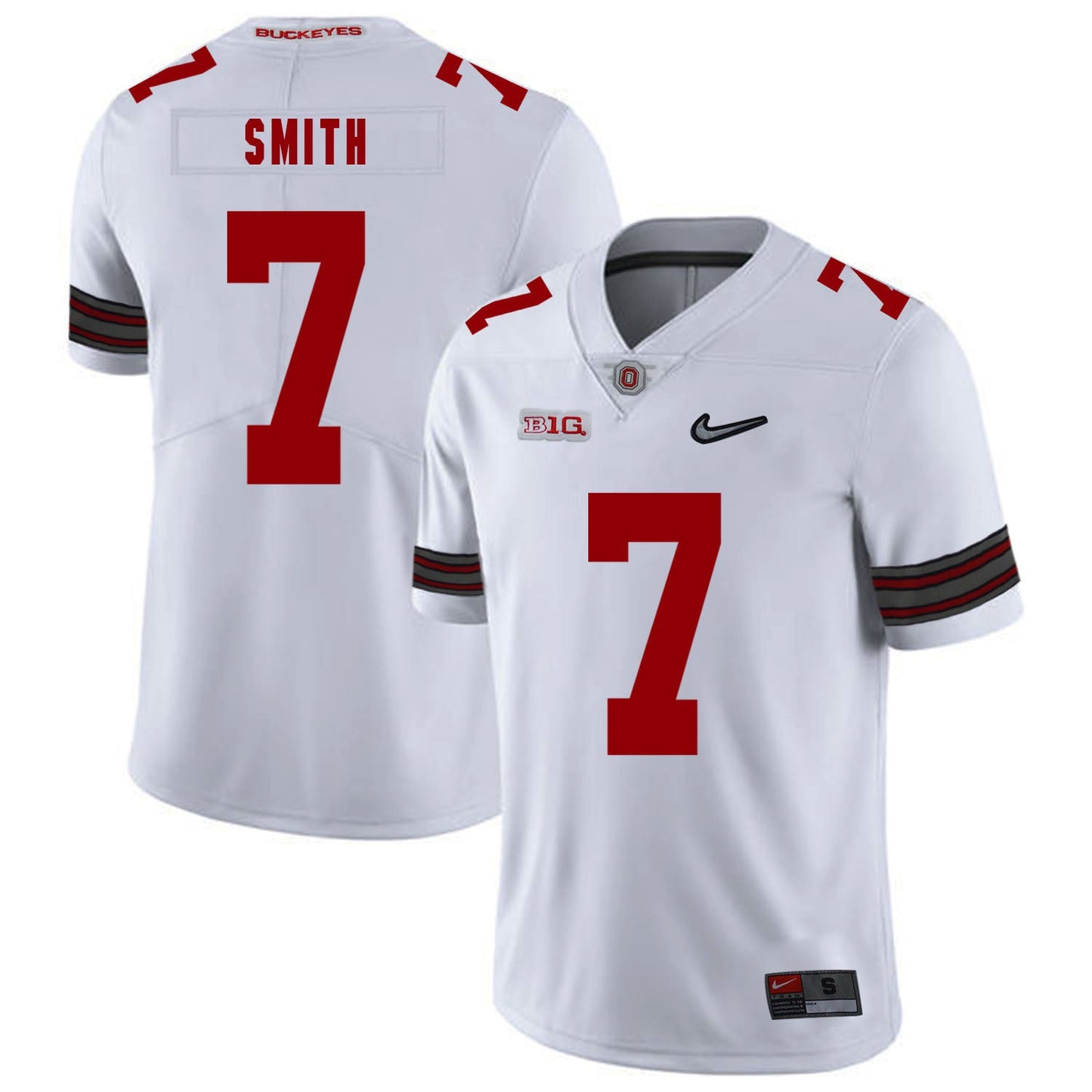 Rod Smith 7 Diamond White College Football Jersey football jersey product view 1