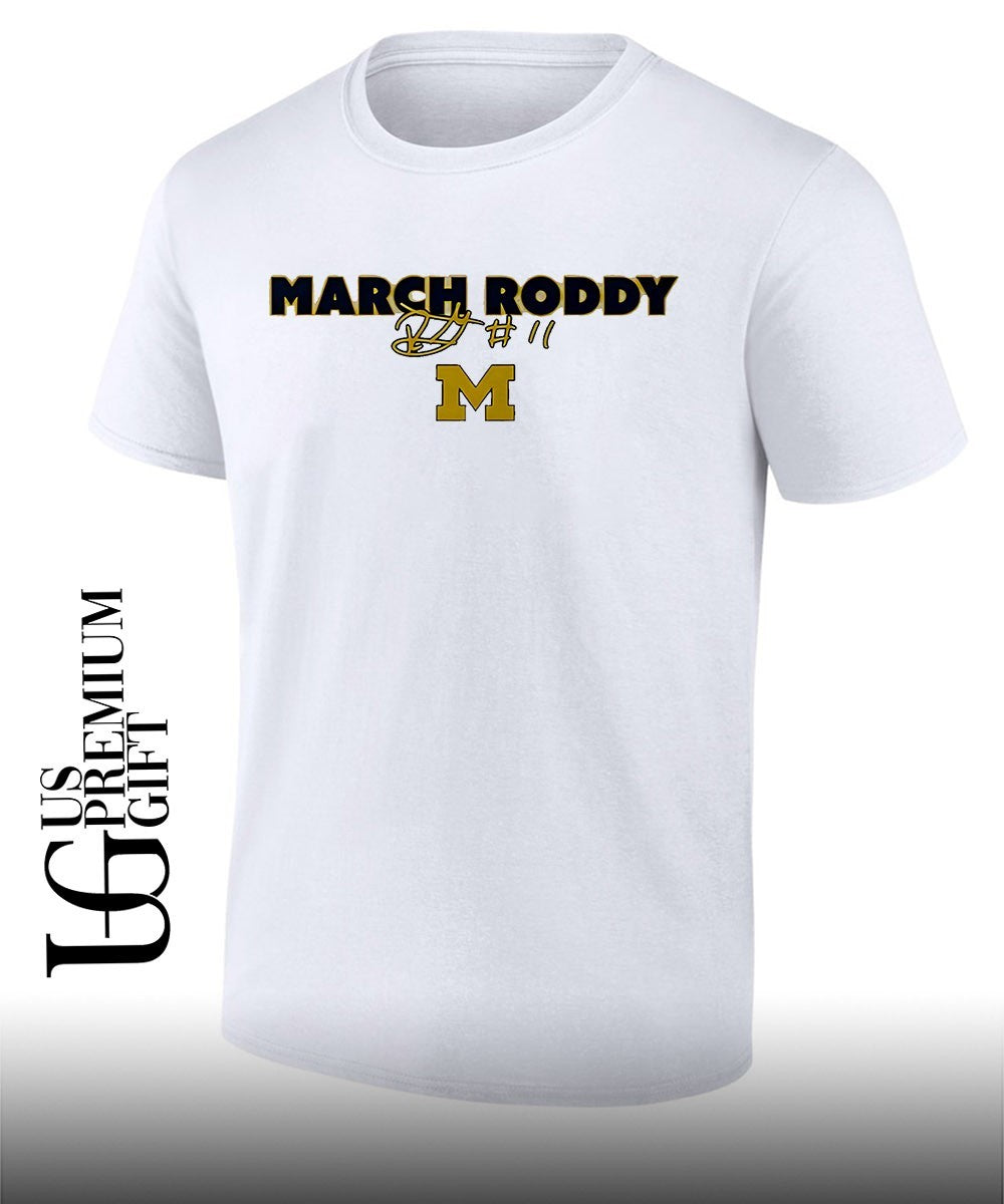 Roddy Gayle Jr. March Roddy Michigan Wolverines Basketball signature shirt Unisex T-shirt, Sweatshirt, Hoodie, Long Sleeve Tee - T-Shirt, Sweatshirt, Hoodie