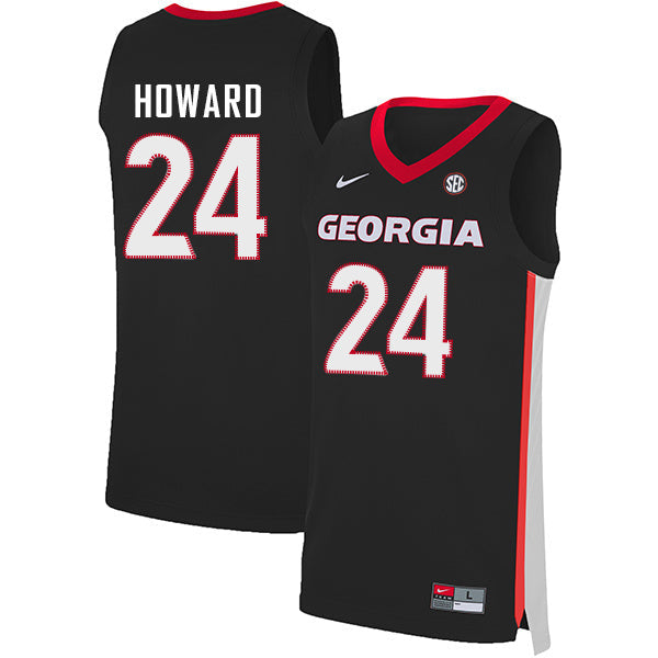 Rodney Howard 24 V Collar Black College Football Jersey football jersey product view 1
