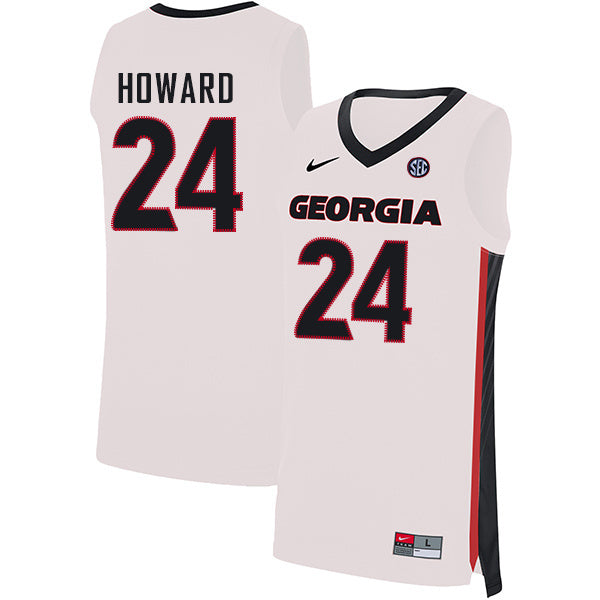 Rodney Howard 24 V Collar White College Football Jersey football jersey product view 1
