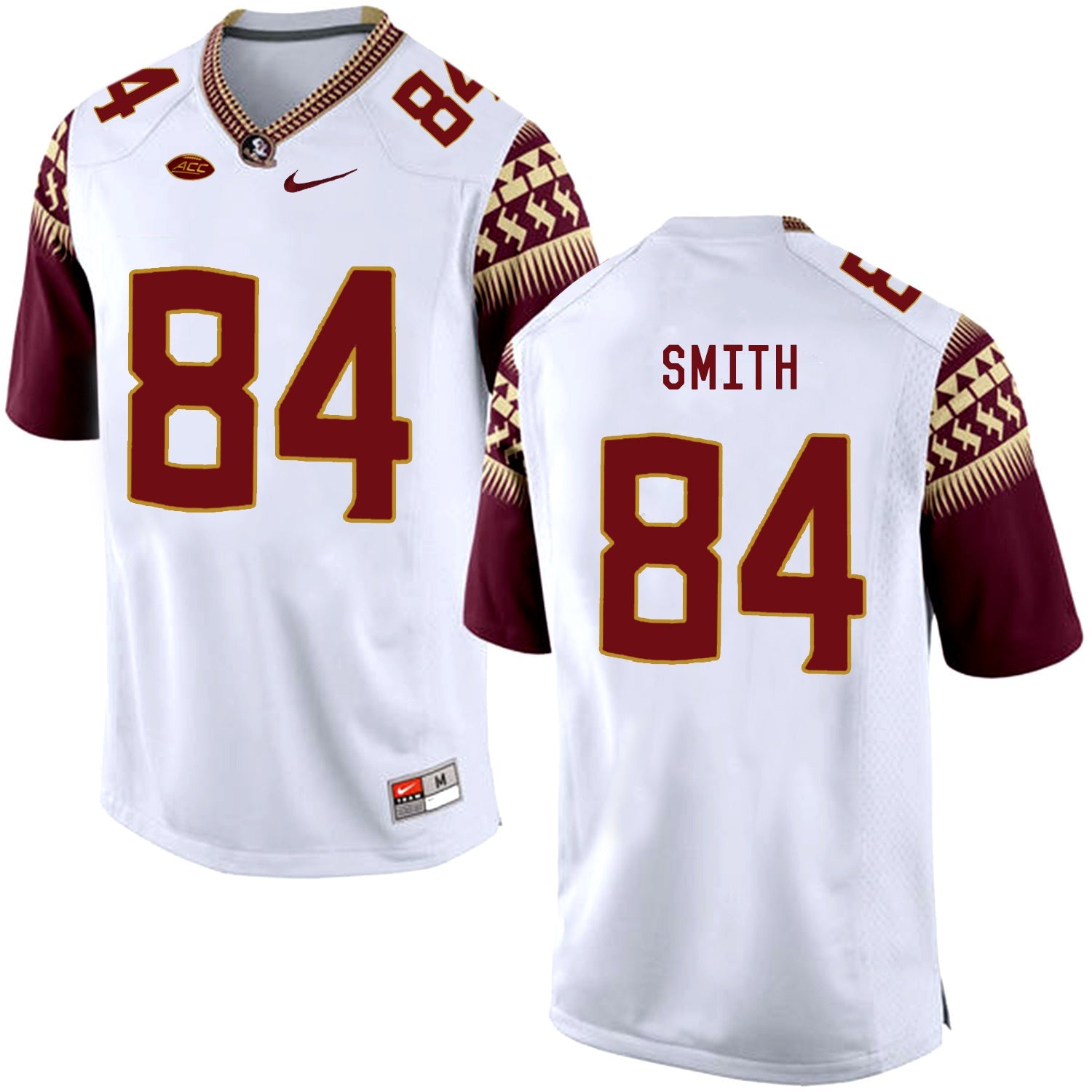 Rodney Smith 84 White College Football Jersey football jersey product view 1