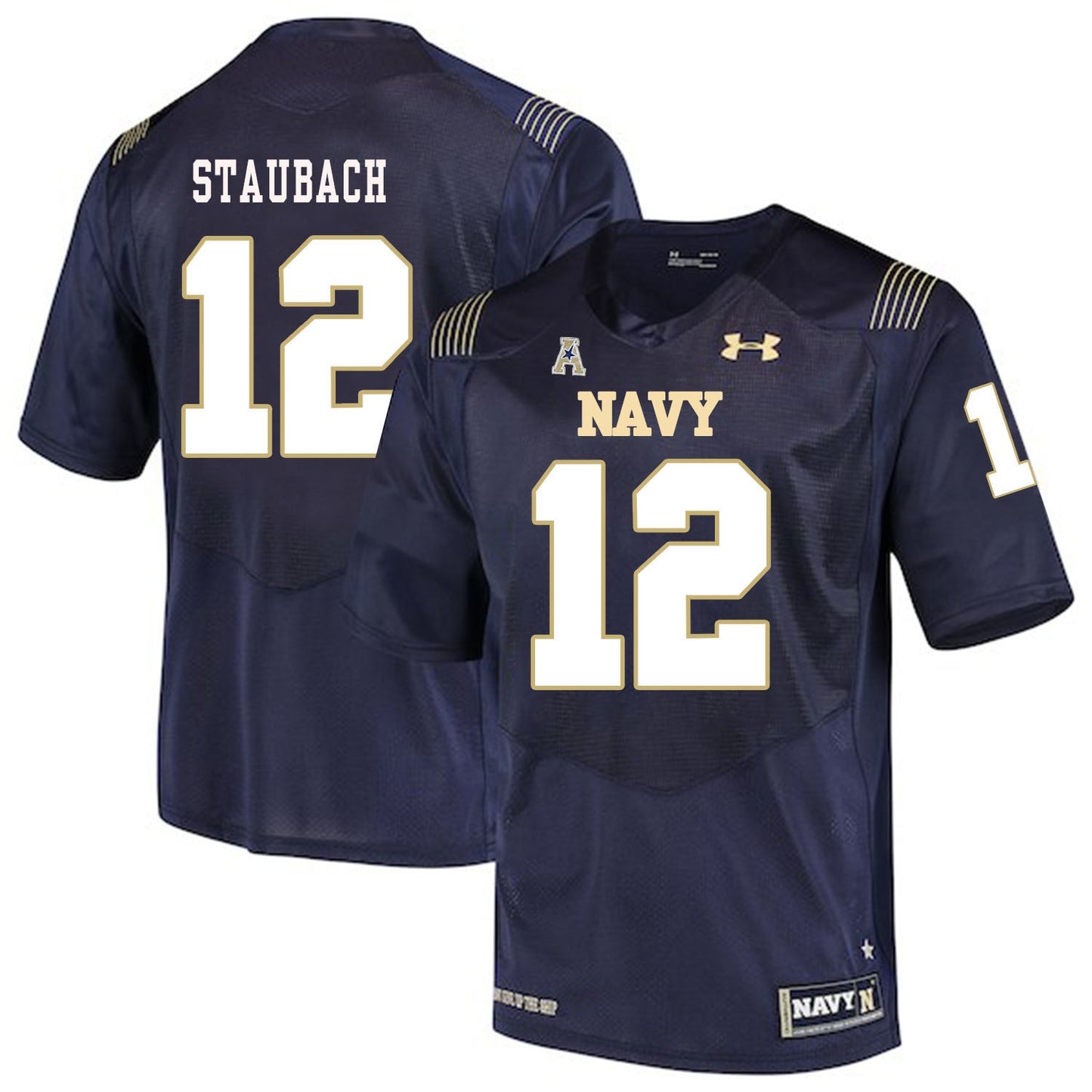 Roger Staubach 12 Navy College Football Jersey football jersey product view 1
