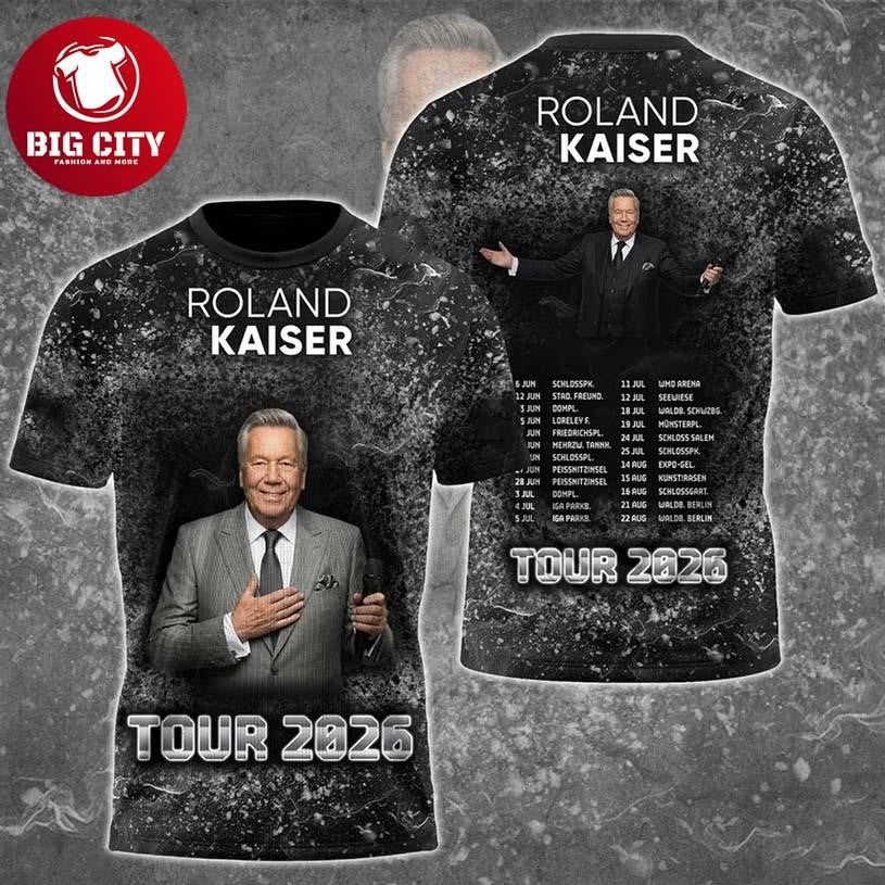 Roland Kaiser Tour 2026 New Two Sided Shirt Unisex T-shirt, Sweatshirt, Hoodie, Long Sleeve Tee - T-Shirt, Sweatshirt, Hoodie
