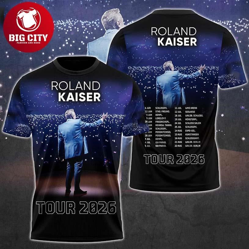 Roland Kaiser Tour 2026 Two Sided Shirt Unisex T-shirt, Sweatshirt, Hoodie, Long Sleeve Tee - T-Shirt, Sweatshirt, Hoodie