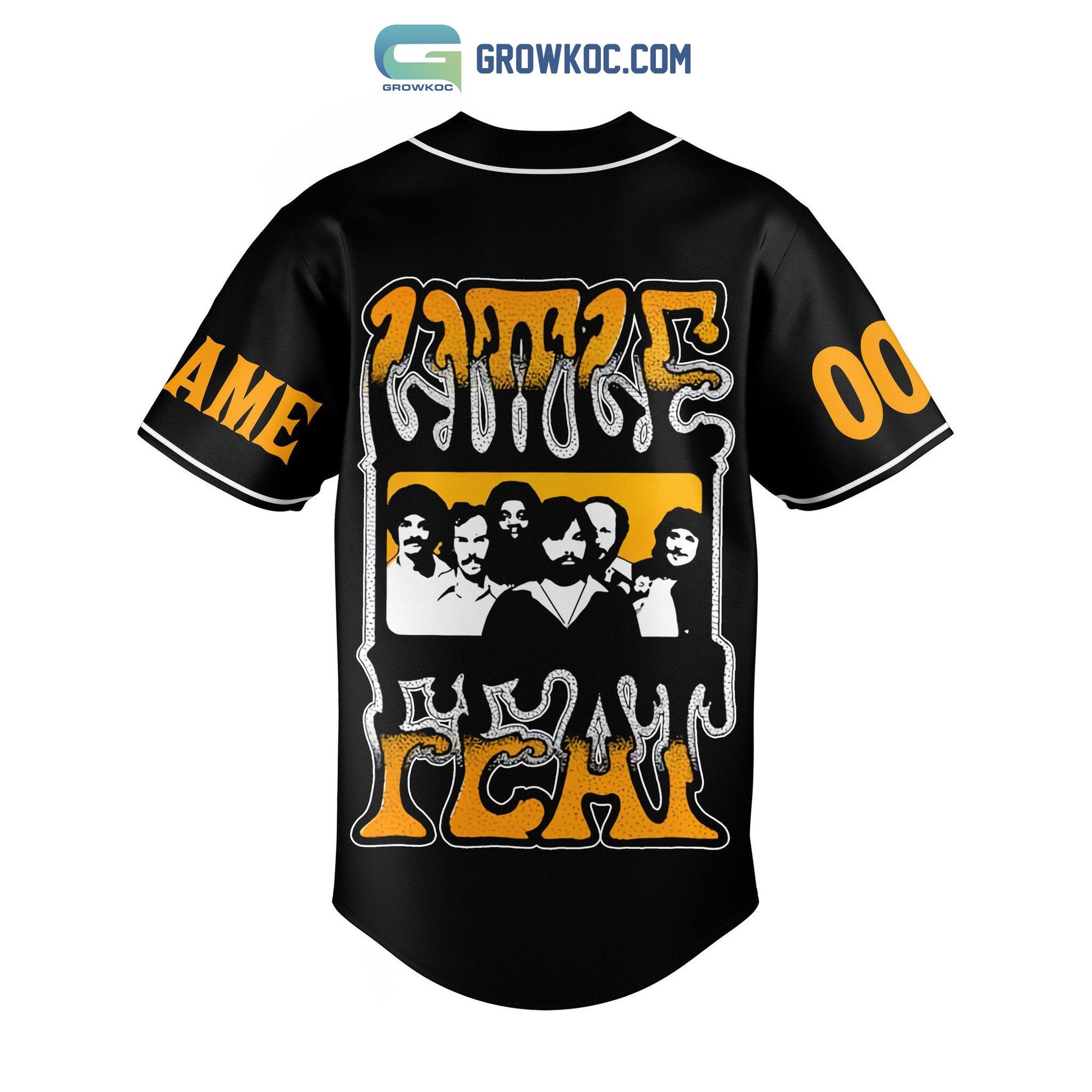 Roll Right Little Feat Thru The Night Personalized Baseball Jersey baseball jersey product view 3