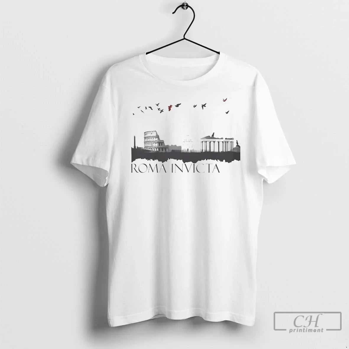 Roma Invicta T Shirts Unisex T-shirt, Sweatshirt, Hoodie, Long Sleeve Tee - T-Shirt, Sweatshirt, Hoodie