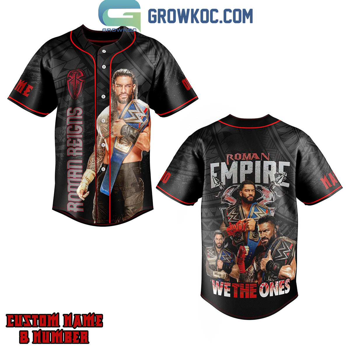 Roman Reigns Head Of The Table Roman Empire We The Ones Personalized Baseball Jersey baseball jersey product view 1