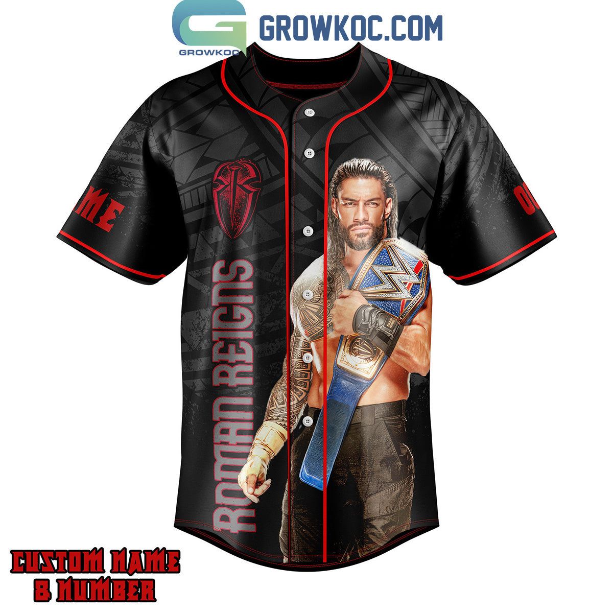 Roman Reigns Head Of The Table Roman Empire We The Ones Personalized Baseball Jersey baseball jersey product view 2