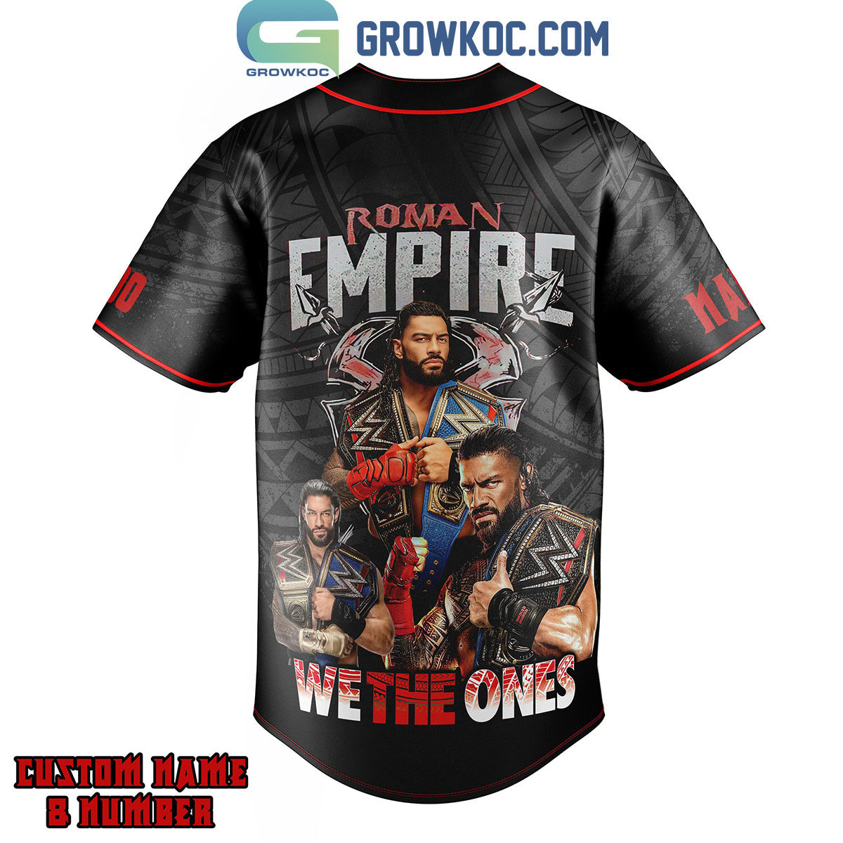 Roman Reigns Head Of The Table Roman Empire We The Ones Personalized Baseball Jersey baseball jersey product view 3