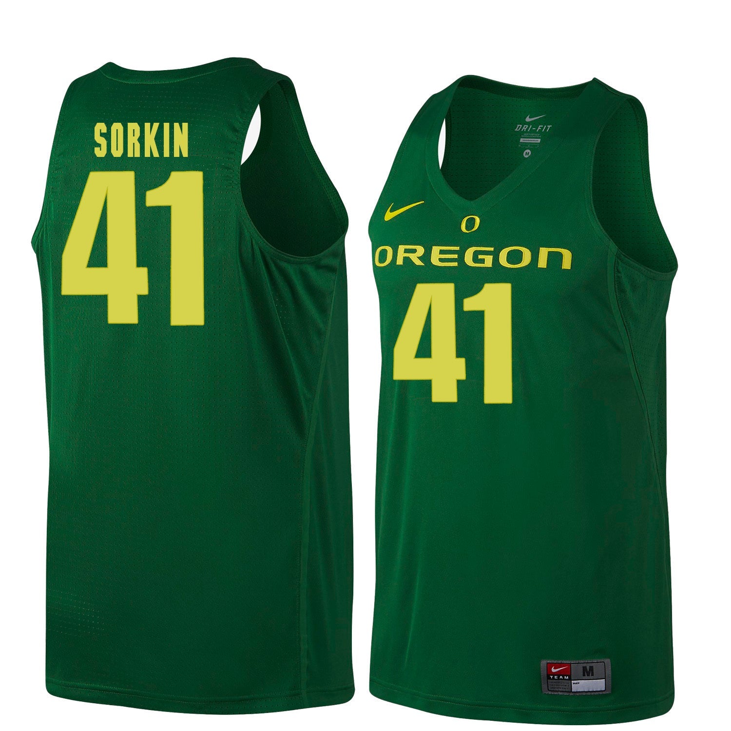 Roman Sorkin 41 Dark Green College Football Jersey football jersey product view 1