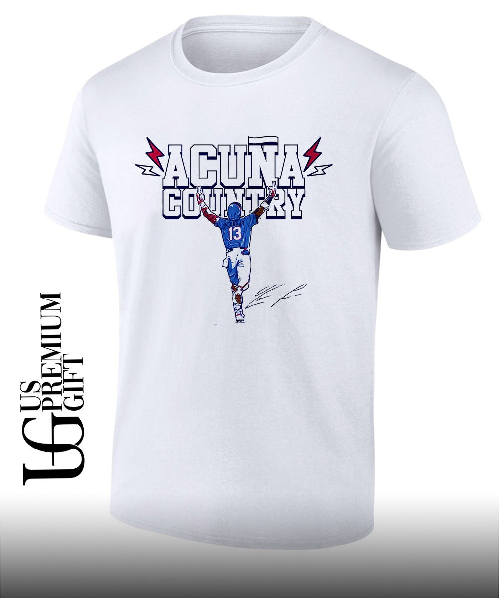 Ronald Acuna Jr. Atlanta Braves baseball signature shirt Unisex T-shirt, Sweatshirt, Hoodie, Long Sleeve Tee - T-Shirt, Sweatshirt, Hoodie