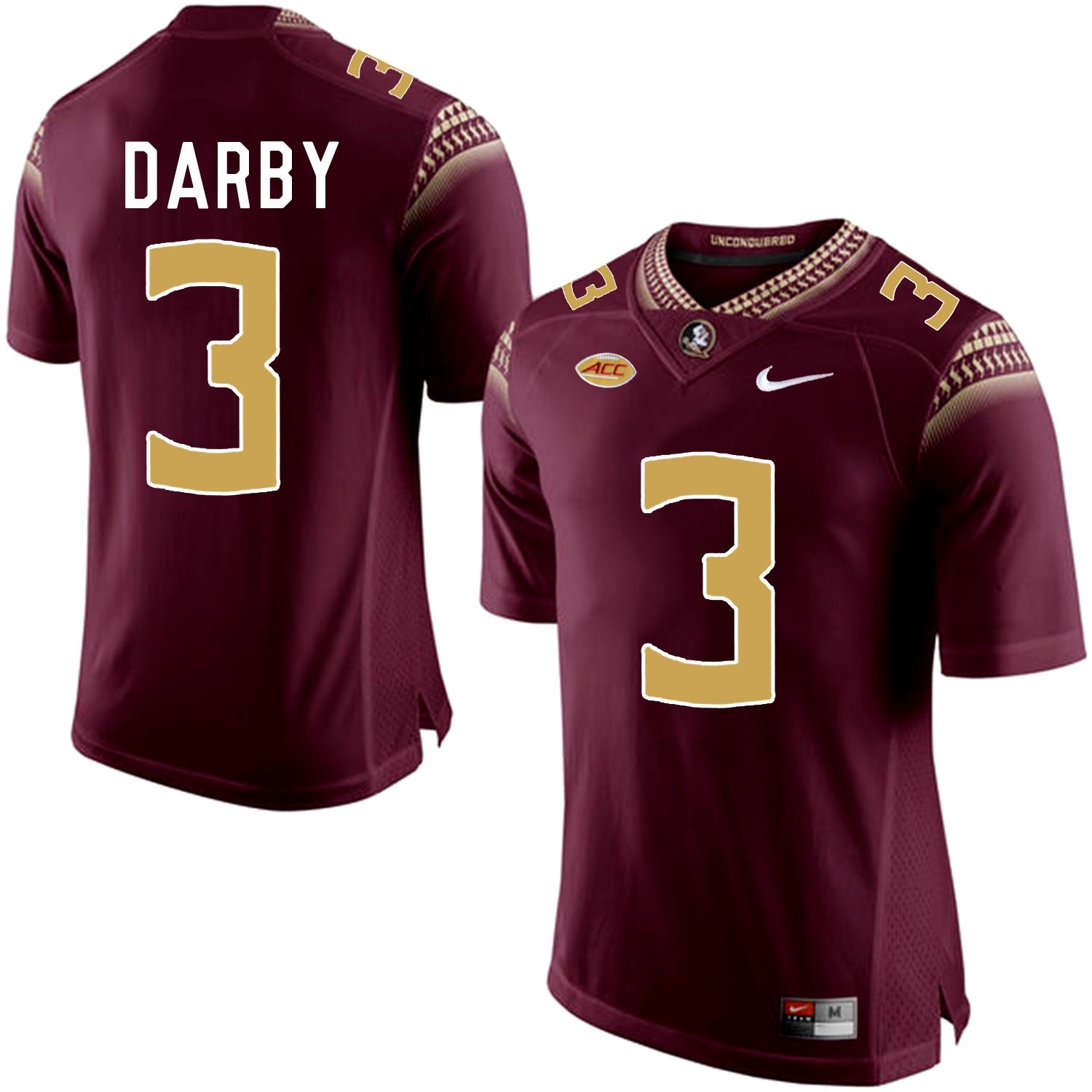 Ronald Darby 3 Burgundy College Football Jersey football jersey product view 1